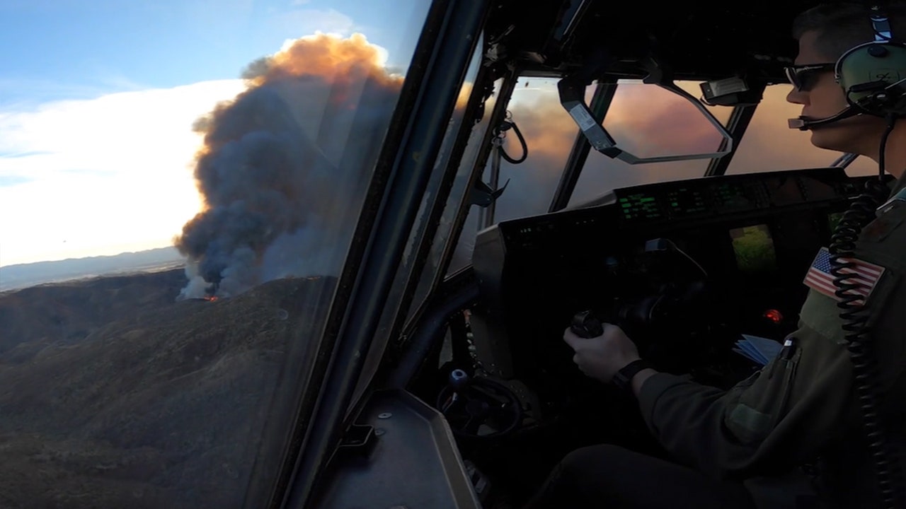 Experience the Thrill: California Air National Guard Shares Stunning Cockpit Footage of Blaze-Fighting Plane in Action!
