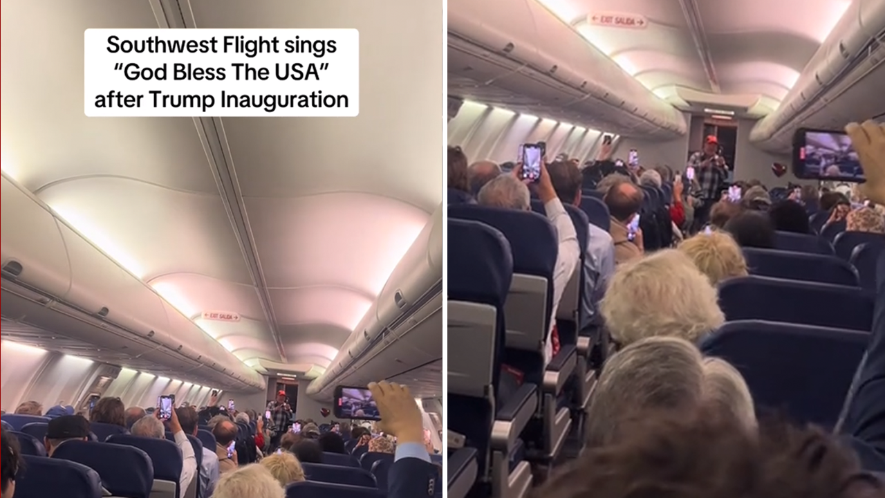 Trump Supporters Belt Out ‘God Bless the USA’ on Inauguration Flight: A Moment of Unity and Patriotism!