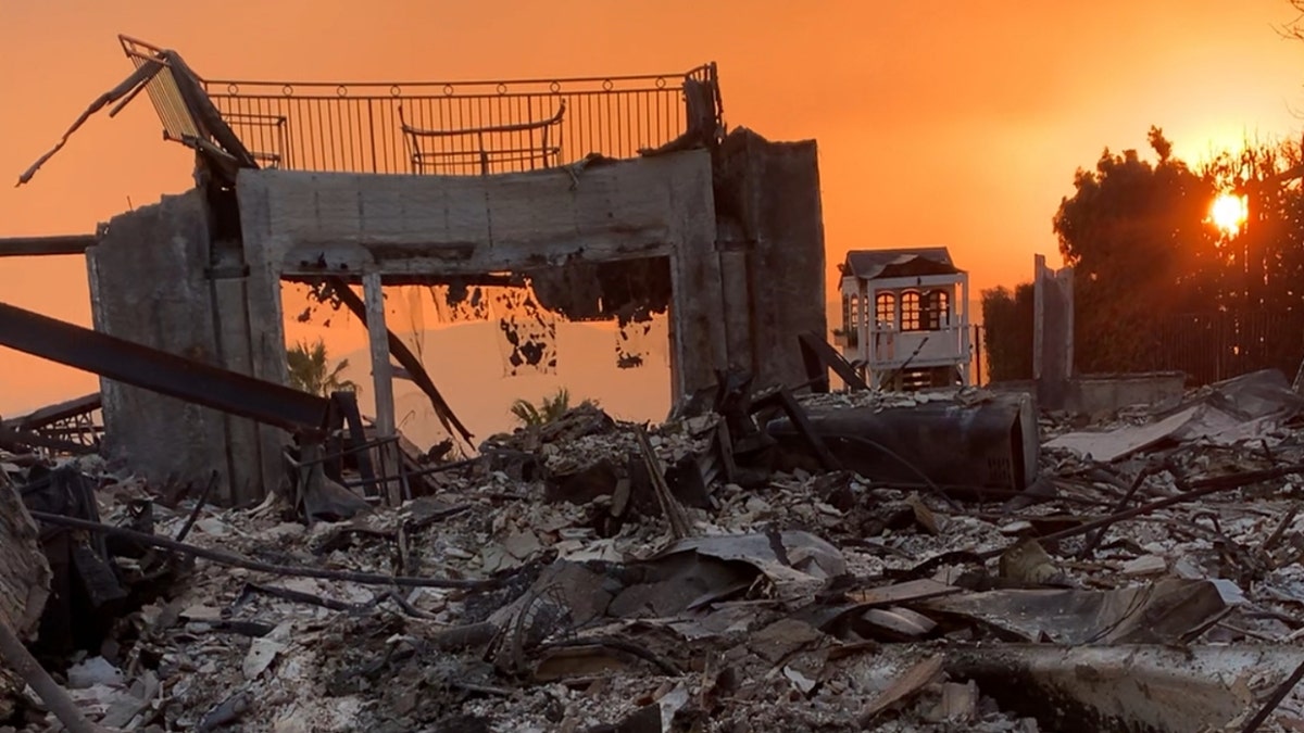 A destroyed home in Mallen's neighborhood.