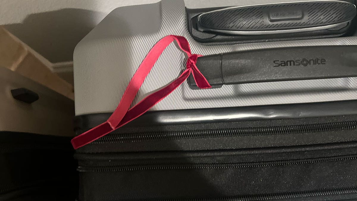 Red Ribbon on Suitcase