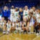 FGCU women's basketball team poses for photos after defeating Liberty University 80-60, Friday, March 5, 2021, at Alico Arena on the FGCU Campus.