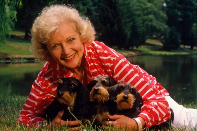 Betty White was a longtime animal lover and activist. Here she is in a 1986 portrait.