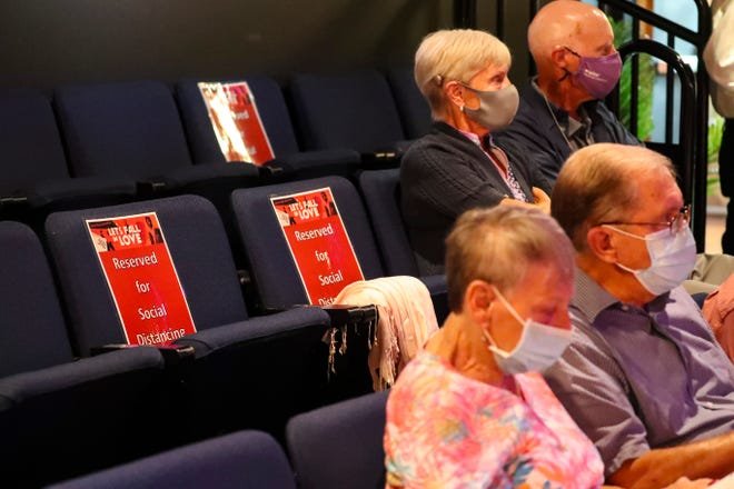 Theater patrons attend Florida Rep in October for the show