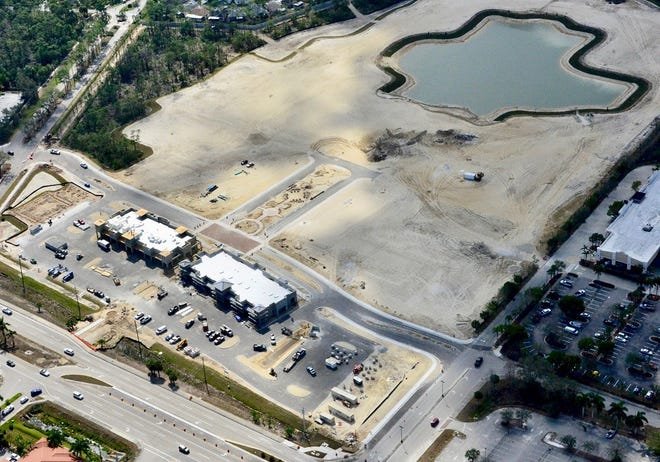 The two commercial buildings at Stock’s mixed-use project of Estero Crossing are scheduled to be completed this Summer.