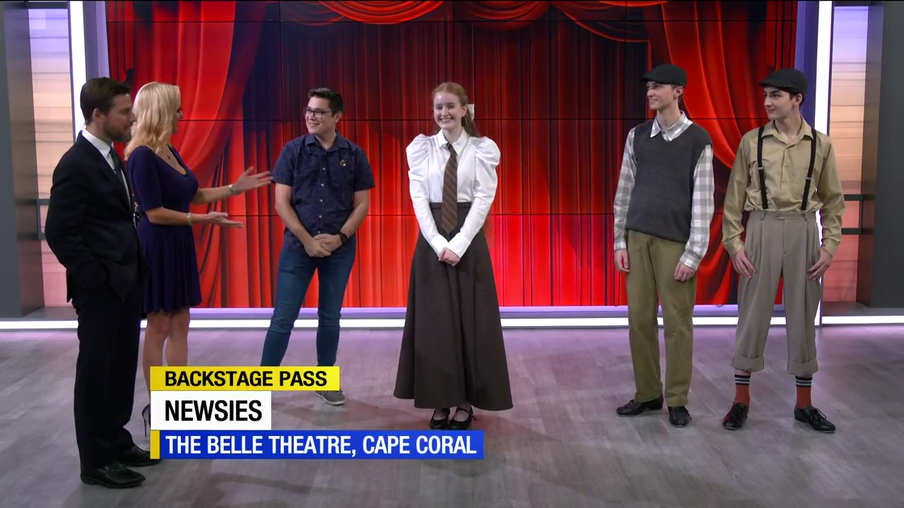 Backstage Pass: "Newsies" now playing at The Belle Theatre of Florida in Cape Coral
