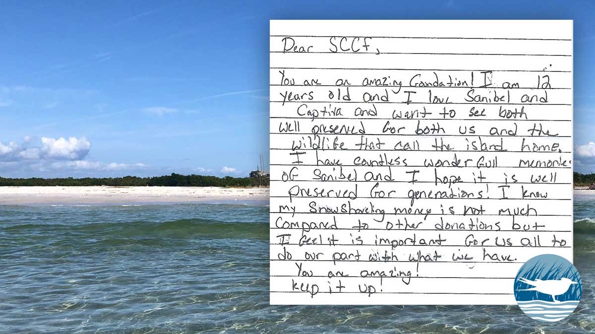 12-year-old boy donates snow-shoveling money to protect SWFL's shores