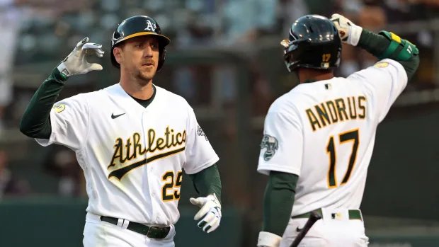 Blue Jays' skid stretches to 5 games as Piscotty, Martinez lift Athletics to victory