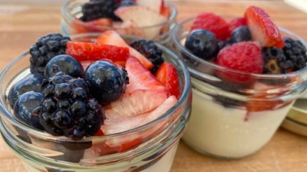 Buttermilk Panna Cotta Served in a Jar