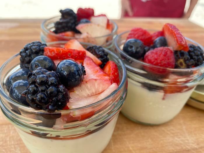 Buttermilk Panna Cotta Served in a Jar