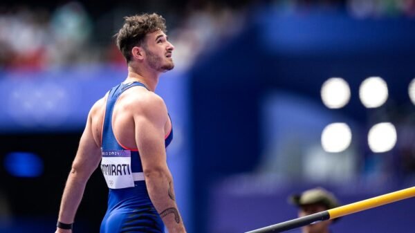 Pole Vaulter Anthony Ammirati Has Awkward Moment with Crossbar at Olympics